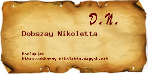 Dobszay Nikoletta névjegykártya